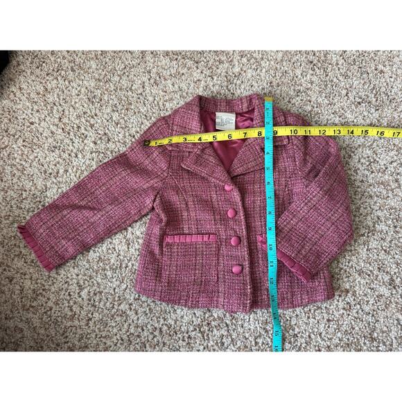 LAURA ASHLEY Blazer/jacket/Coat, Girls size 2, Pink Tweed; Adorable!! - Picture 4 of 9